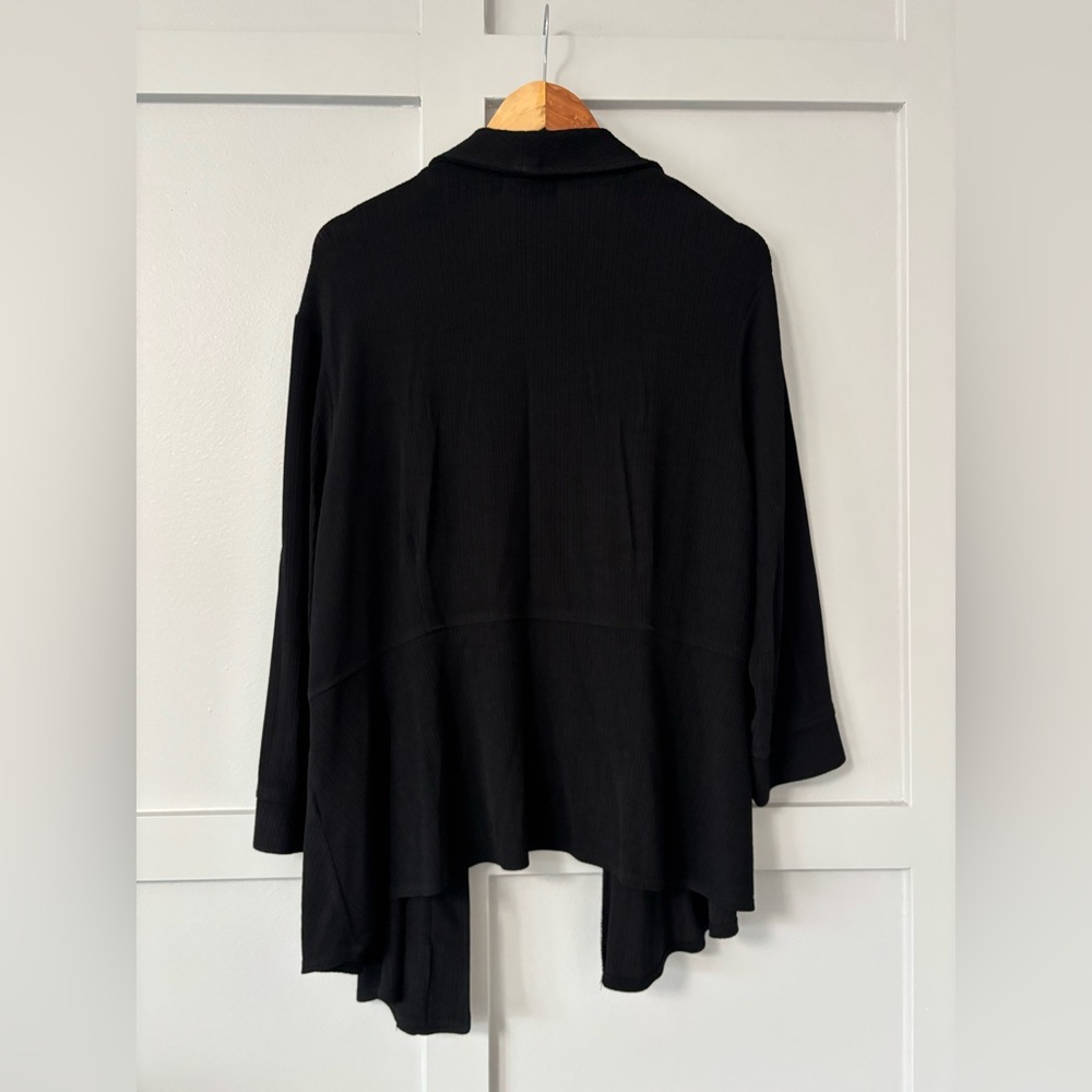 Picadilly Black Ribbed Blazer Jacket - Picture 3 of 7